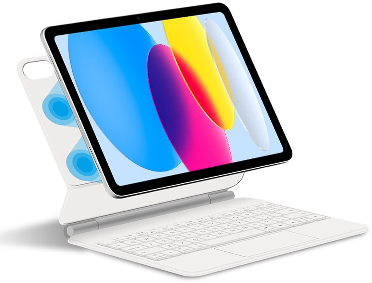 Beschermhoes voor iPad met Bluetooth-toetsenbord White iPad Pro 12.9 2018-2022 - Afbeelding 1