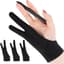 Tekenhandschoen (2 Vinger) voor iPad en Grafisch Tablet - Smudge Guard voor Kunstenaars