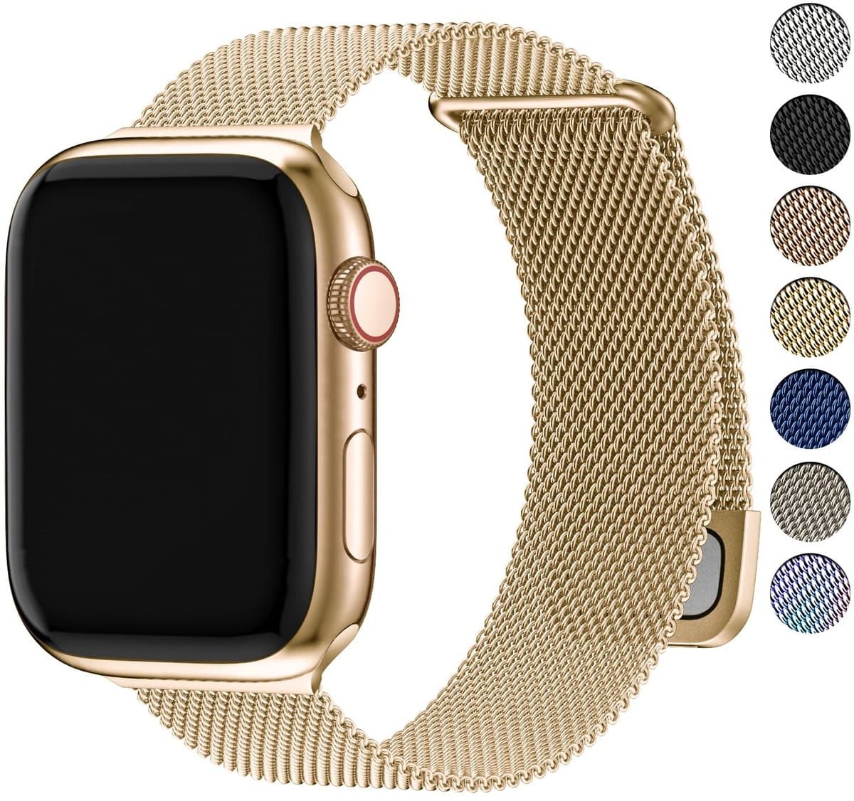 Solidchoice - Compatibele RVS Armband voor Apple Watch in Goud - Afbeelding 1