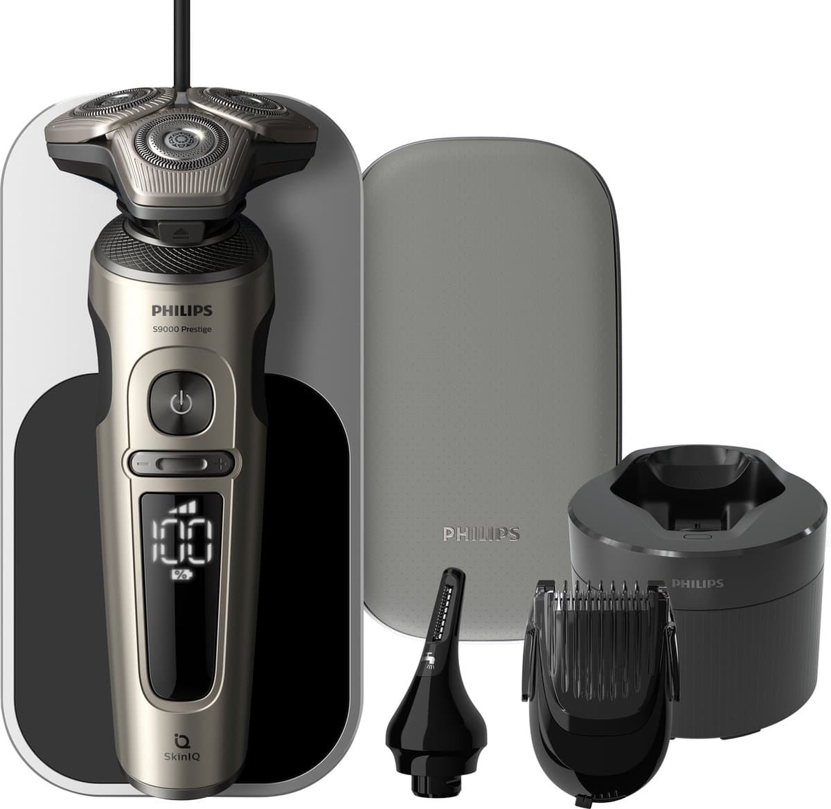 Philips Shaver S9000 Prestige Series SP9883/35 - Elektrisch scheerapparaat - Met uitklapbare trimmer - Neustrimmer opzetstuk - mannen - Afbeelding 1