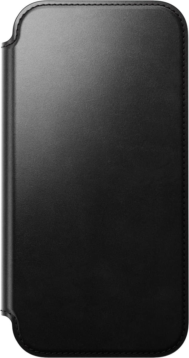 Nomad Horween Lederen Folio Hoesje – Geschikt voor iPhone 17 Pro Max – Gemaakt van hoogwaardig Horween leder – Ruimte voor 3 kaarten en geld – MagSafe compatible - Zwart - Afbeelding 1