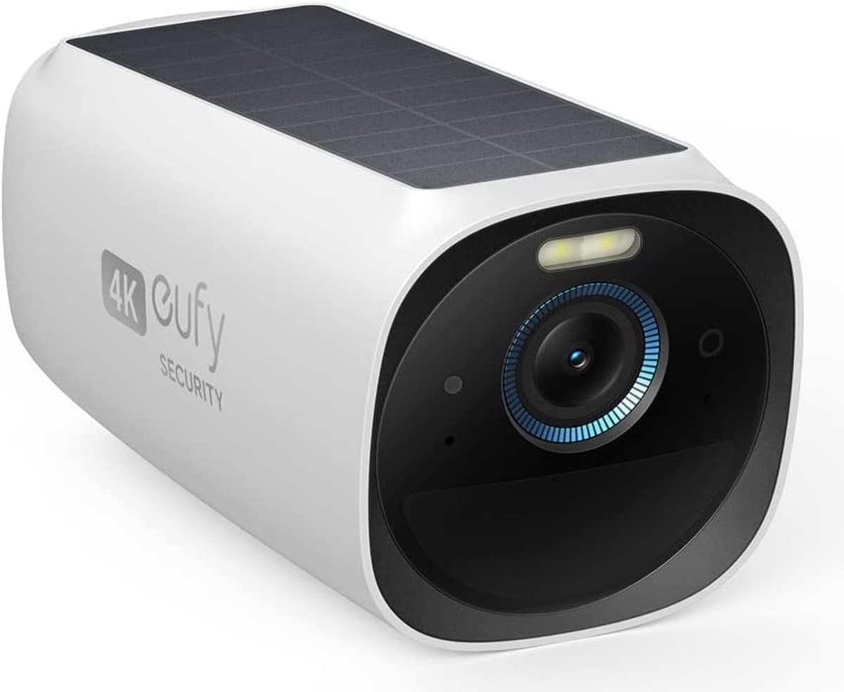 eufy security eufyCam 3 Uitbreidingscamera - Add on - Draadloze 4K Beveiligingscamera met Geïntegreerd Zonnepaneel - Nachtzicht - AI Bewegingsdetectie - Tweeweg Audio - IP67 Weerbestendig - Geen Abonnementskosten