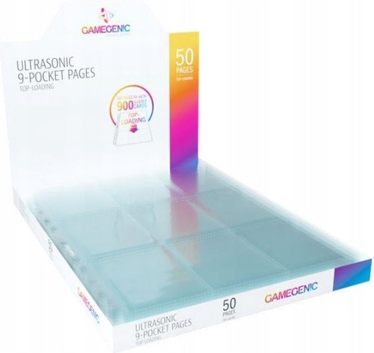 Game Genic 9-Pocket Pages – Box 50 Pagina - Voor standaard kaarten zoals Pokemon & Magic - Afbeelding 1