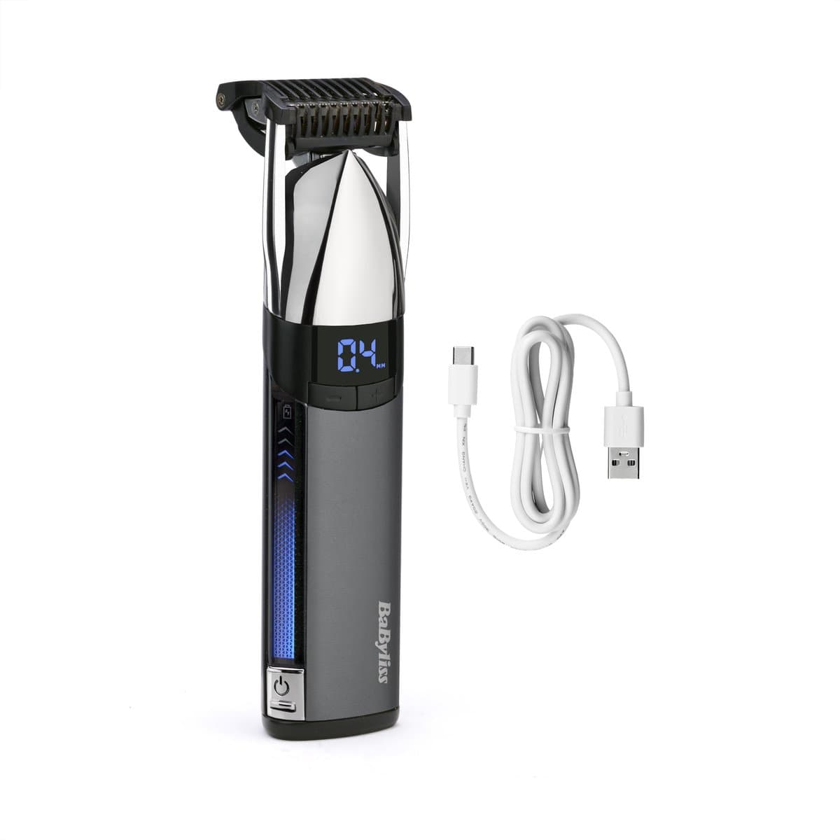 BaByliss Super-X Metal Baardtrimmer - Japans Staal Mes - 0.4mm-5.0mm haarlengte - Digitaal Scherm - Meebewegende Kop - S996E - Afbeelding 1