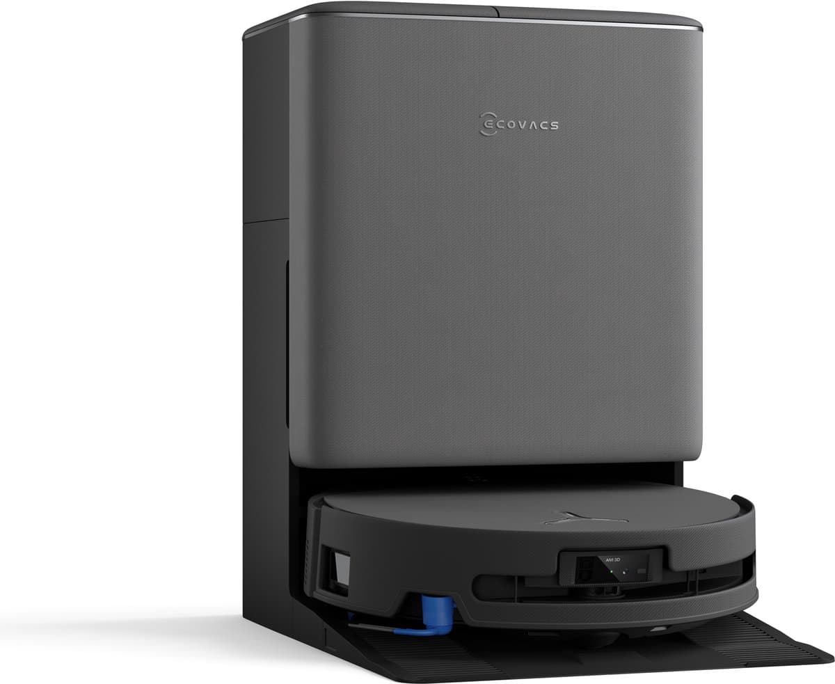 ECOVACS - DEEBOT T90 PRO OMNI BLACK EU - Robotstofzuiger - 30.000Pa - Charge PowerBoost - OZMO Roller 3.0 - ZeroTangle 4.0 - reiniging met warm water bij 75 °C - IA YIKO agent - automatisch legen - zwart - Afbeelding 1