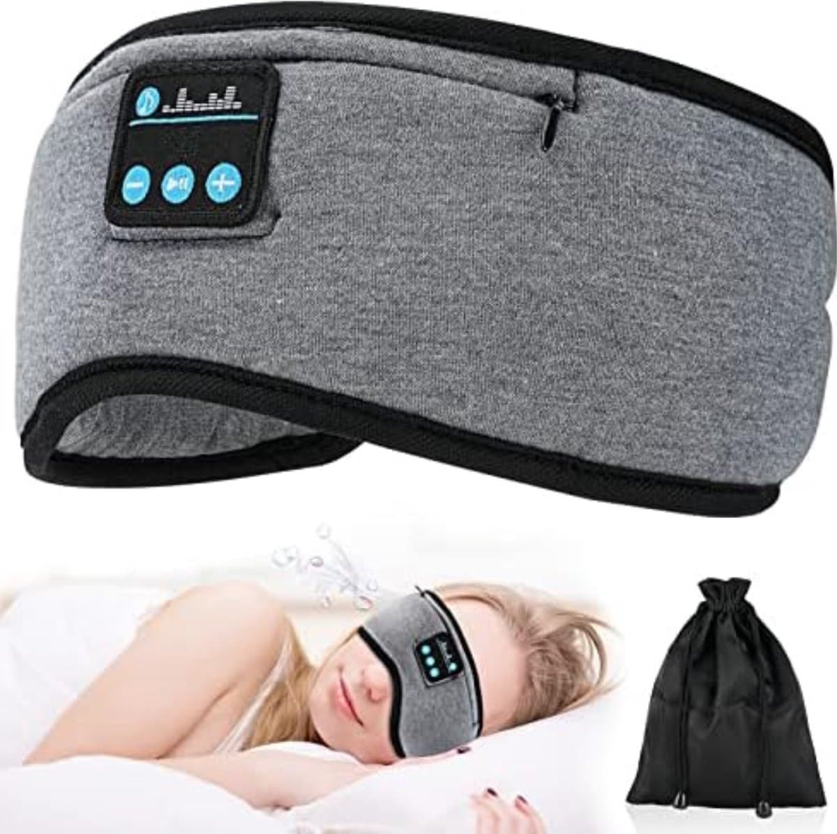 Slaapmasker Bluetooth - Slaap Koptelefoon - Hoofdband Bluetooth - Slaapband