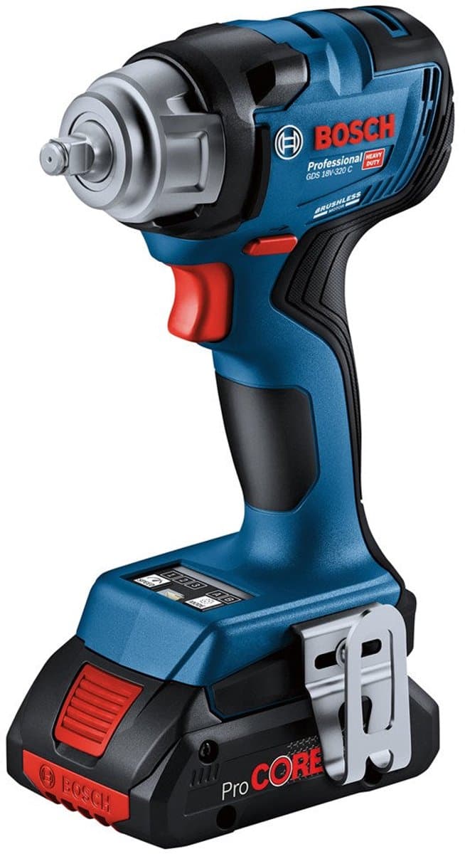 Bosch Professional PRO GDS 18V-320 HC Accu slagmoersleutel 320Nm 3/8 2x ProCore 4.0Ah - 06019L5101 - Afbeelding 1
