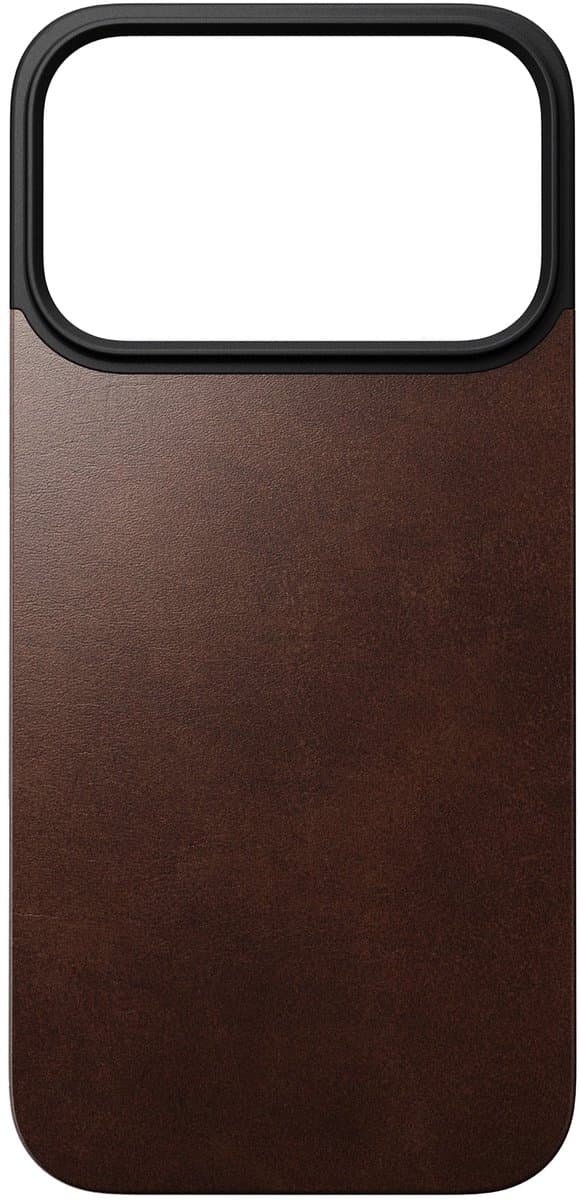 Nomad Mag Back Horween Leder Achterzijde – Geschikt voor iPhone 17 Pro – Gemaakt van hoogwaardig Horween leder – Eenvoudige magnetische bevestiging – MagSafe compatible - Bruin - Afbeelding 1