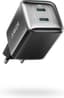 Anker Anker Nano Pro, 521 oplader, compacte 40 W PIQ 3.0 dual-port USB-C voeding, compatibel met iPhone 15/14/13/12-serie, iPad Mini, MacBook Air en meer, zwart ijs
