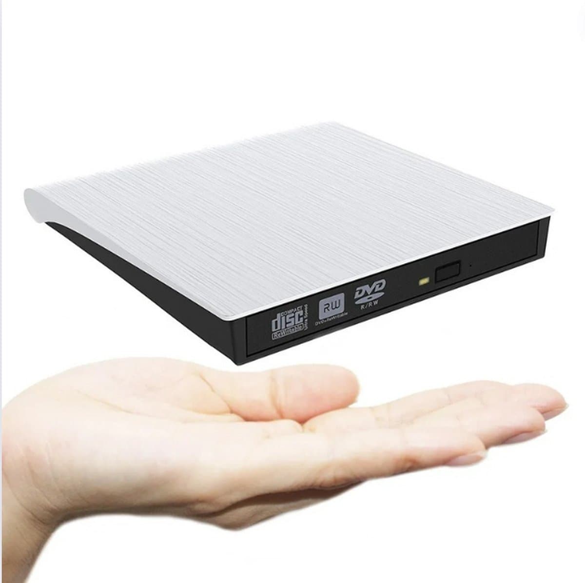 DVD Speler Laptop - Externe DVD Speler Voor Laptop Met USB 3.0 - DVD Speler Portable Met Snelle Dataoverdracht - Zilver