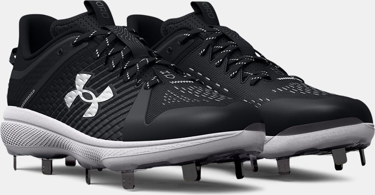 Under Armour Yard Low MT (3025592) 7,0 Black Baseball/Softball Schoenen | Baseball shoes with metal spikes Noppen - Afbeelding 1