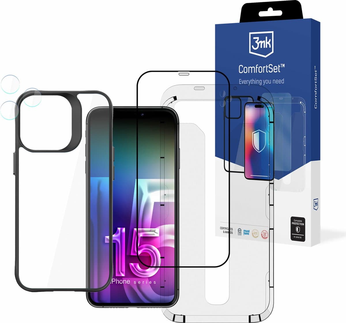 Apple Iphone 15 Pro Max - 3Mk Comfort Set 4 In 1 - Afbeelding 1