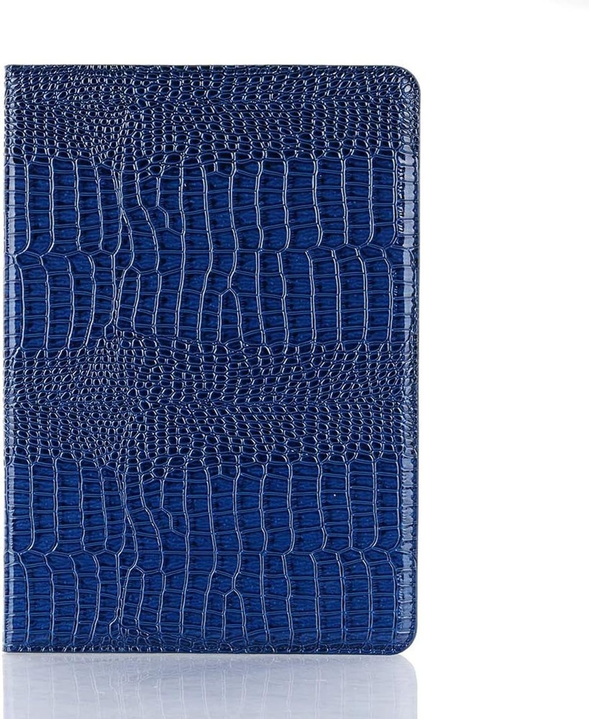 Elegante Crocodile Kunstlederen Folio Smart Cover voor iPad 9e, 8e, 7e Generatie en iPad Air-3/iPad Pro-2 - Blauw, Bescherming, Standaard en Draagbaar - Afbeelding 1