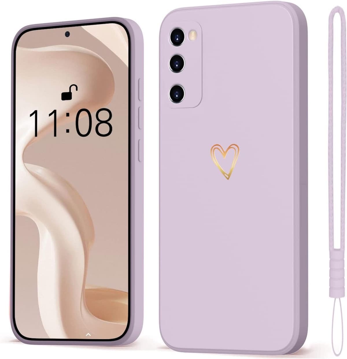 Hulpje voor Samsung Galaxy S20 FE, siliconen hoesje, stootvast, krasbestendig, lila - Afbeelding 1
