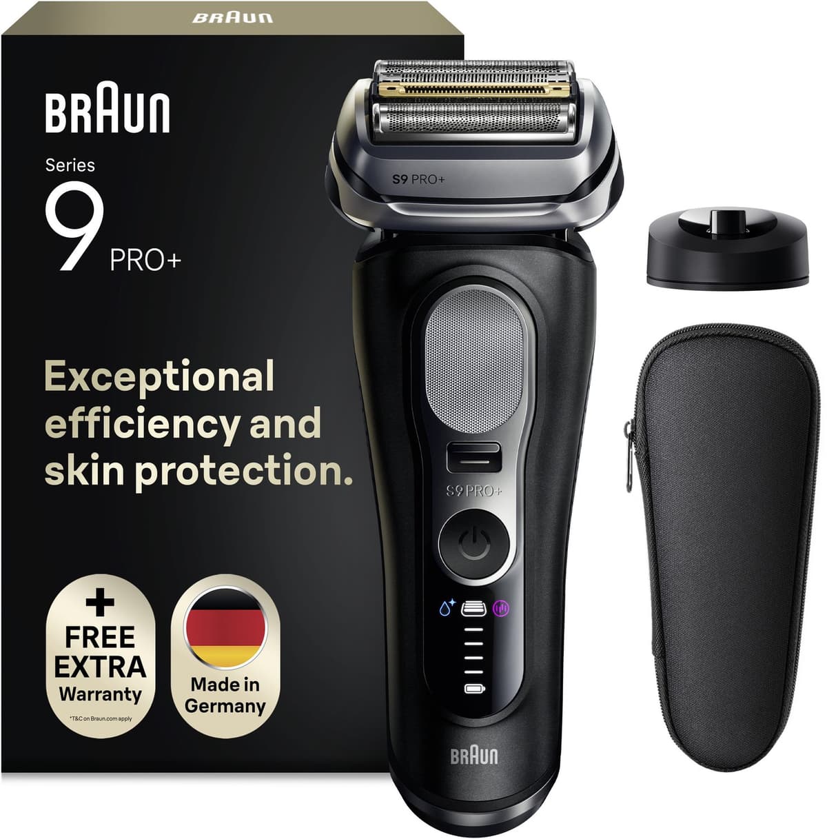 Braun Series 9 PRO+ 9610S - Elektrisch Scheerapparaat met Trimmer - Ultradunne Precisiescheerbladen - Pro SensoAdapt - Oplaadstandaard - Afbeelding 1