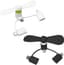 Ventilator voor mobiele telefoon, 2 stuks (zwart + wit), 2-in-1 mini-USB-ventilator, compatibel met iPhone en Android Type-C, voor onmiddellijke koeling buiten en op reis