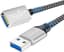 3.0-verlengkabel,0,2 m kabel 5 Gbps USB-verlengkabel A naar A USB-verlengkabel voor USB-stick,kaartlezer,toetsenbord,printer,scanner,camera,muis,headset,USB-hub,printer,webcam,PS5/4