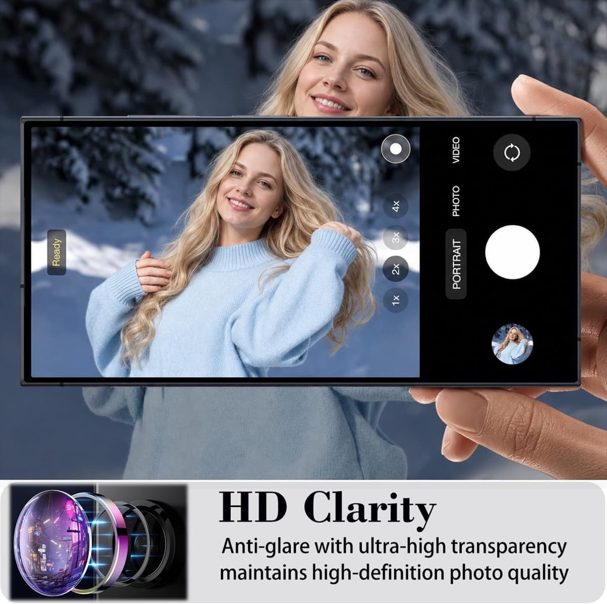 Camera lens beschermer - voor Samsung Galaxy Z Fold 8 Ultra - paars - helder en vervormingsvrij - ServiceTopper - Afbeelding 1