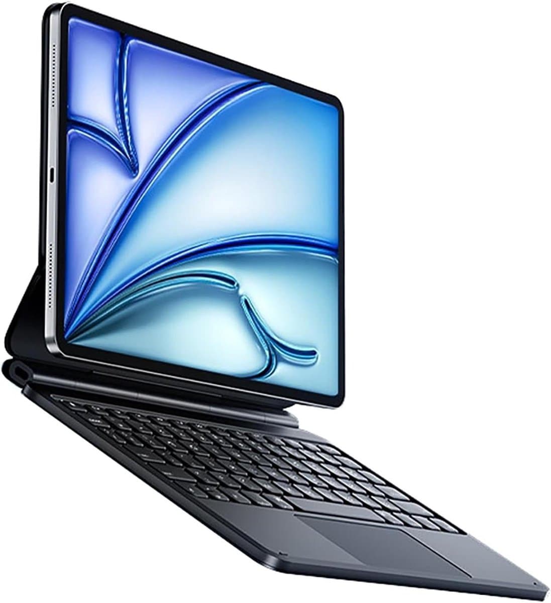 Toetsenbordhoes iPad Pro - Hoes met toetsenbord - Productief werken - Verstelbaar backlight - 11 inch - Zilver - Afbeelding 1