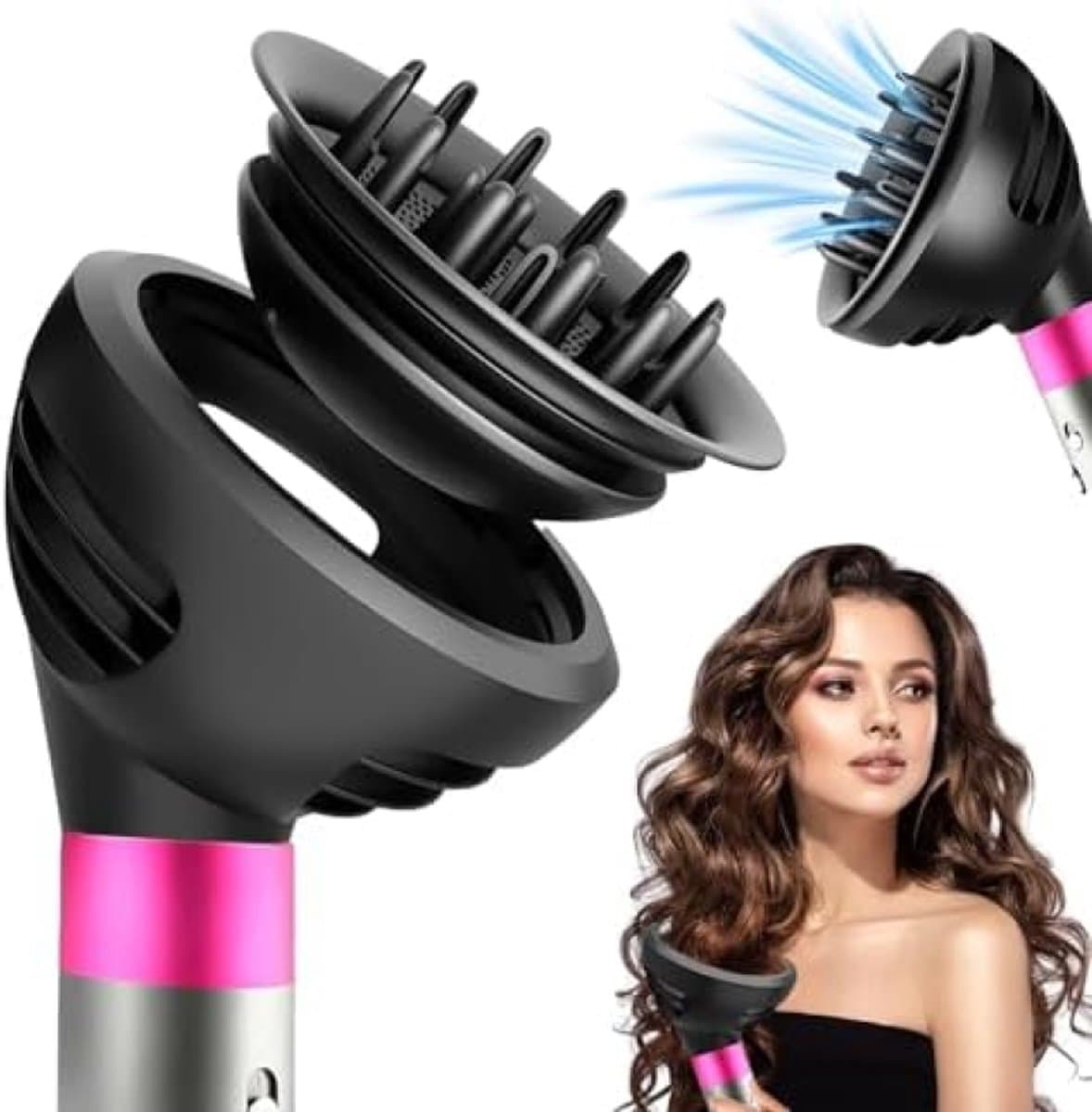 PromoHome Universele Haardiffuser Geschikt voor Dyson Airwrap HS05 HS01 HS08- Professionele Krul- en Golfcreatie Diffuser - Snel Drogend met Gelijkmatige Luchtstroom - Afbeelding 1