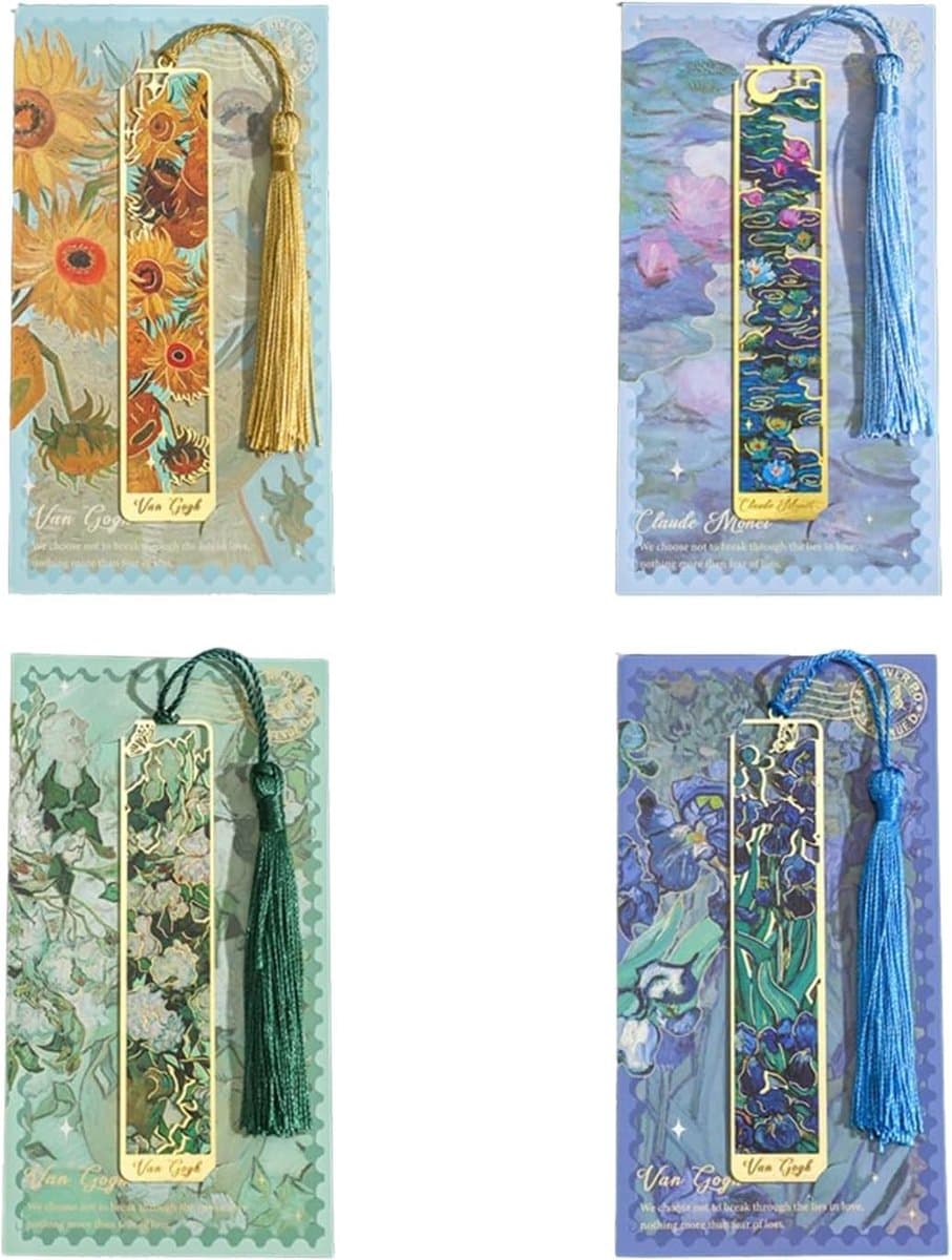 4 Pcs Pressed Flower Bookmarks Bookmarks Retro Bookmarks Gold Plated Bookmarks Metal Bookmarks Personalized Bookmarks - ShopVlot - Afbeelding 1