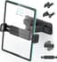 tablet wandhouder, 360° draaibaar/kantelbaar, 2 montageopties (kleven of boren), schroevenset inbegrepen, verstelbare arm, voor 4.7"–12.9" iPad/Kindle/telefoons(Zwart)