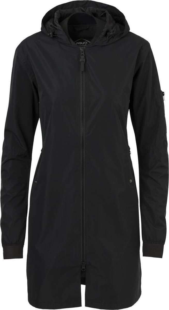 AGU Long Bomber - Regenjas - Damesregenjas - Bomberjas - Regenmantel - Zwart - XS - Waterdicht - Ademend - Neopreen - Afbeelding 1