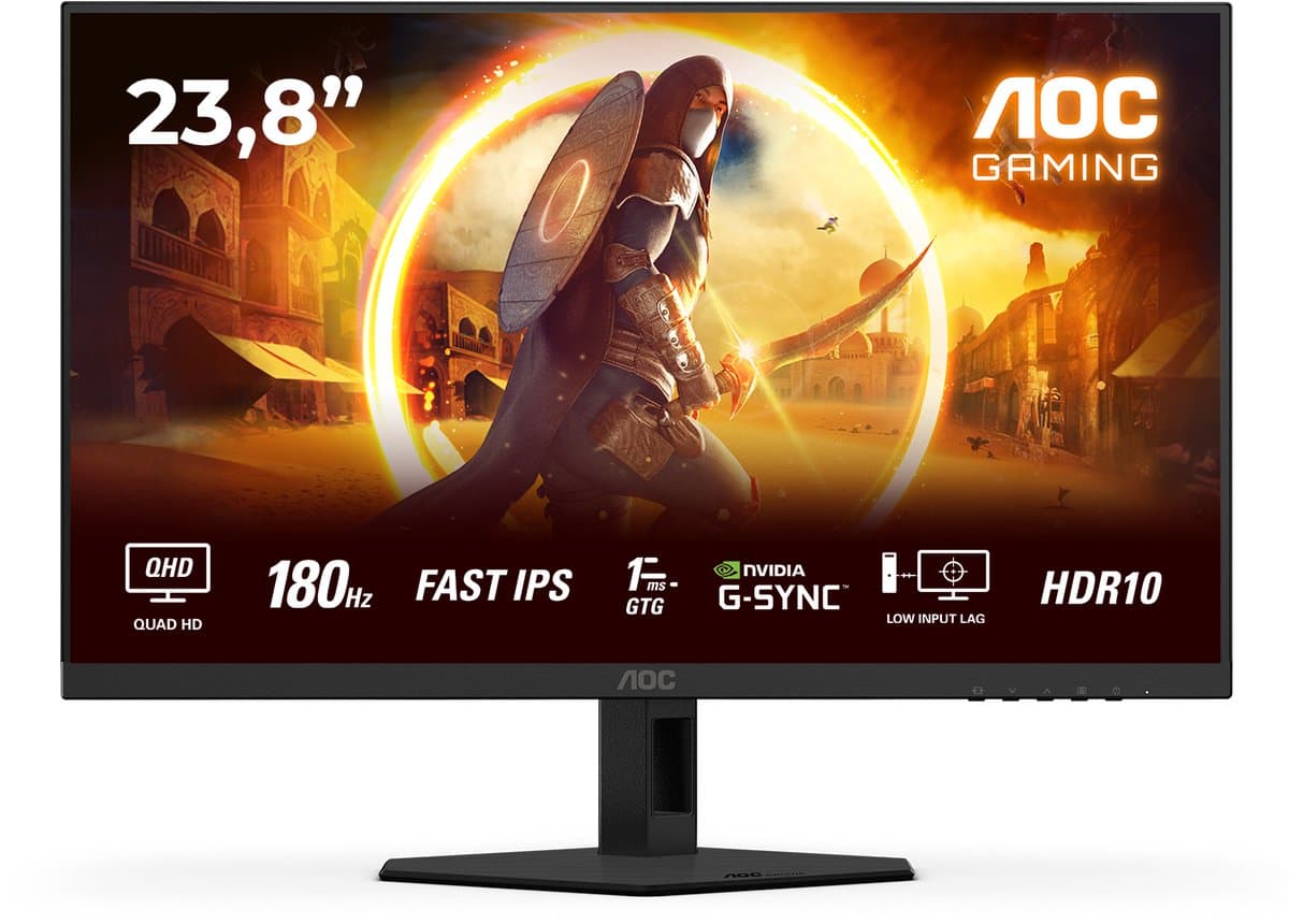 AOC G4 Q24G4RE - QHD IPS Gaming Monitor - 24 inch - 180Hz - Afbeelding 1