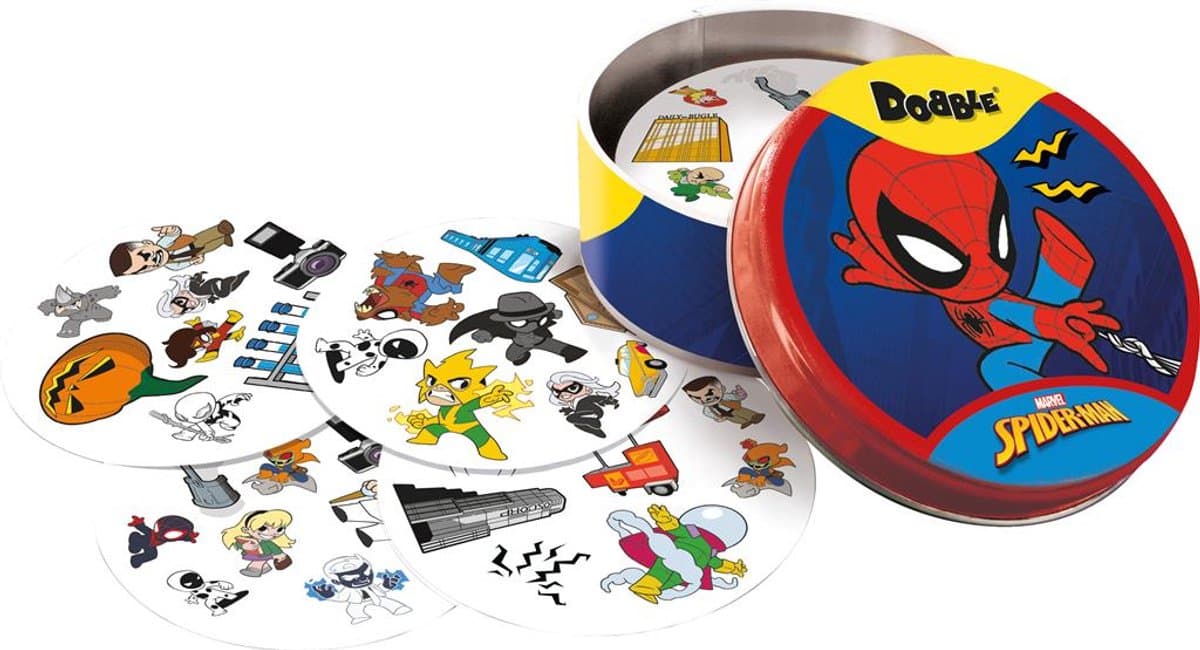 Asmodee Dobble Spiderman kaartspel - Spel voor het hele gezin - Afbeelding 1