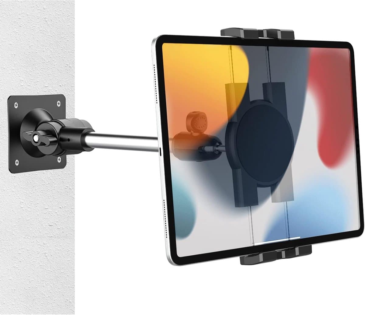 Tablet Mount Arm, woleyi Tablet Muurbeugel Verstelbaar voor Douche Slaapkamer Keuken Loopband Winkel [Stabiel en Flexibel] voor iPad Pro Air Mini, Galaxy, Fire, iPhone, 4-12,9" - Afbeelding 1