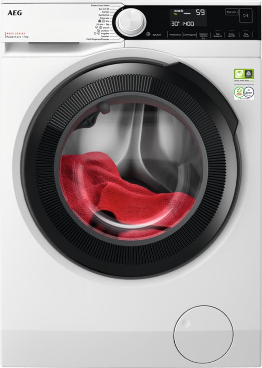 AEG LR85944 8000 serie PowerCare - Wasmachine - Energielabel A - 1400 toeren - 9 kg - Afbeelding 1