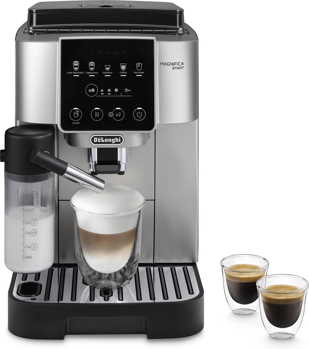 De’Longhi Magnifica Start - volautomatische espressomachine met LatteCrema Hot Technology melkopschuimer - Zilver/Zwart - ECAM220.80.SB - Afbeelding 1