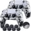 Controller Beschermhoes Set voor PS5 met Textuur Afdrukken Wit en 8 Duimgrepen