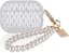 Glitter sleutelhanger tas voor Airpods Pro 2 - Stootvaste hoofdtelefoonafdekking met kristal diamant ontwerp - Siliconen TPU antislip, ultradun en transparant