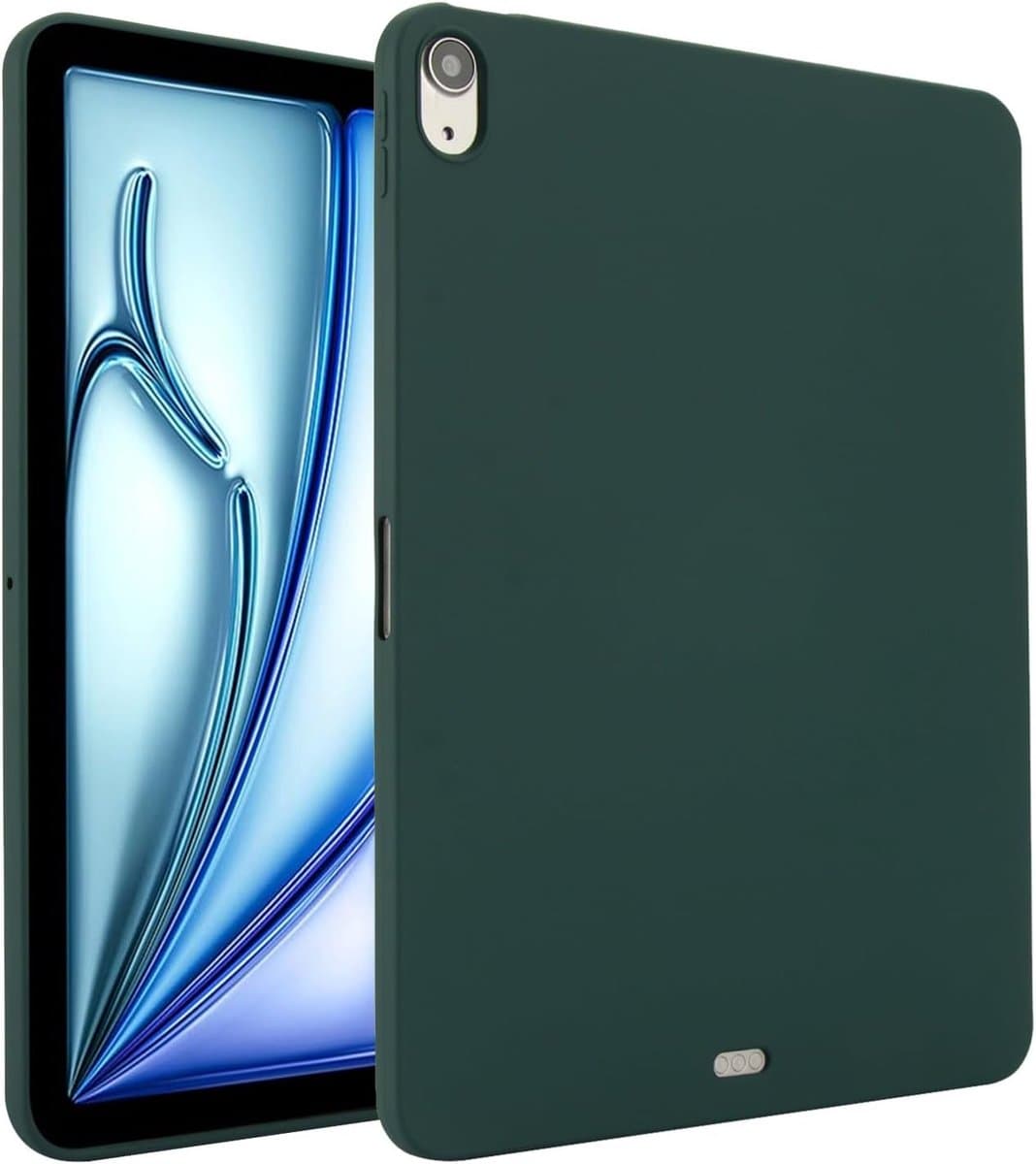 iPad Air 13 inch Case - Tablet Beschermhoes - Tabletbescherming - Flexibel TPU Materiaal - 13 inch - Donkergroen - Afbeelding 1