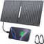 15W Zonnelader voor Mobiele Telefoons met USB-A/USB-C kamperen | Waterdicht Opvouwbaar Zonnepaneel voor Mobiele Telefoons Backpacken, Compatibel met Mobiele Telefoons, IPhone, Samsung Galaxy