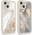 2 stuks Beschermhoes voor iPhone 15 6,1 inch, esthetisch marmerpatroon, goudkleurig, design, voor vrouwen en meisjes, zachte siliconen, schokbestendig, camerabescherming, bumper cover voor