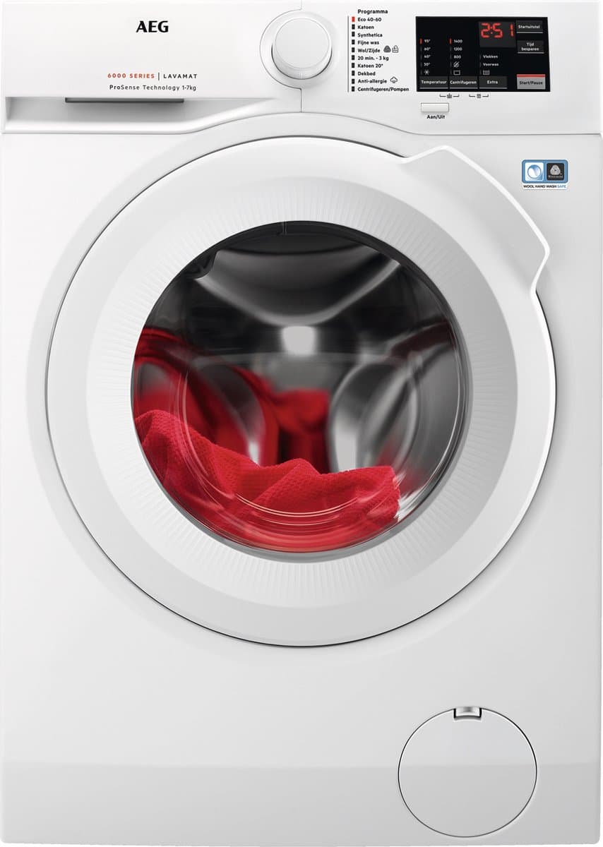 AEG LF627400 6000 serie ProSense® - Wasmachine - Energielabel A - 1400 toeren - 7 kg - Afbeelding 1