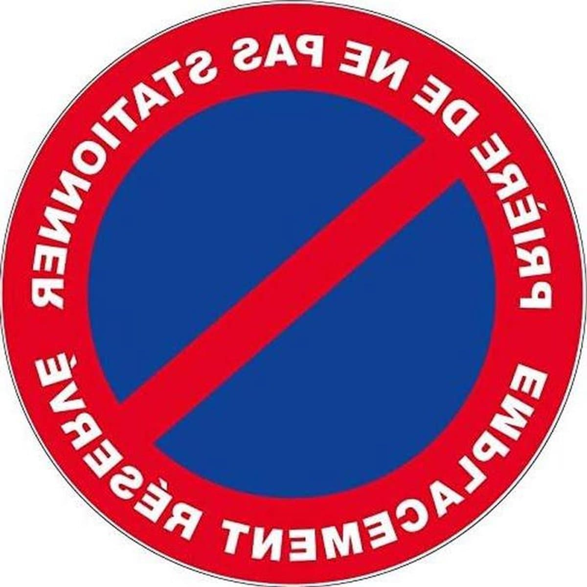 Niet Parkeren Bord - Reservering Paneel - Parkeerplaats Beveiligen - UV-behandelde Inkt - Ø180mm - Rood - Afbeelding 1