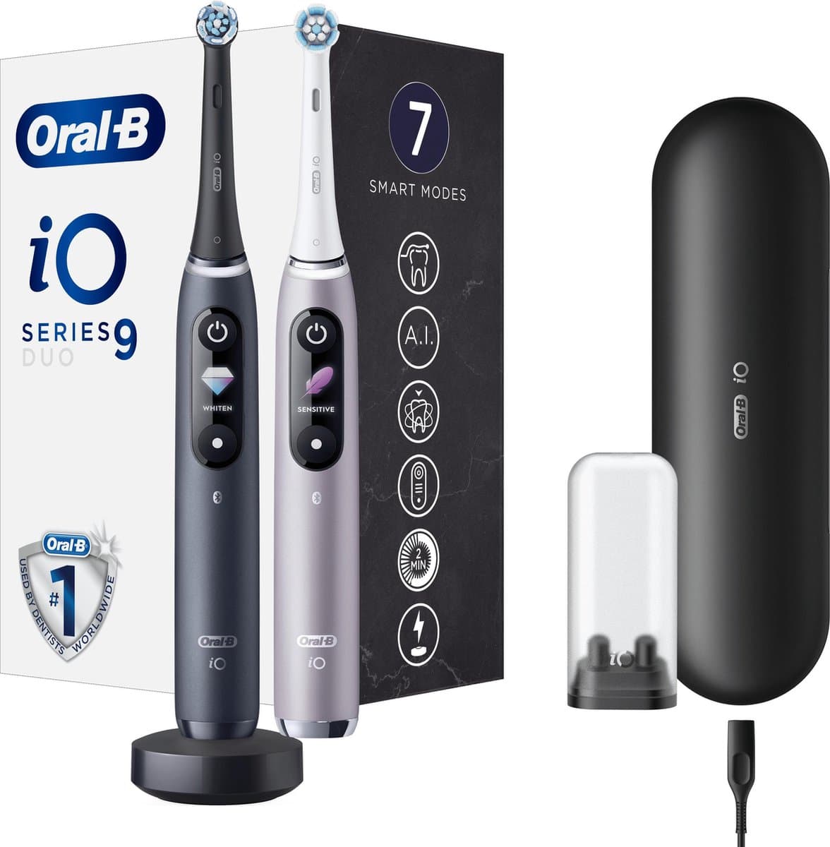 Oral-B iO Special Edition - 9 - Roze en Zwart Elektrische Tandenborstel - Duopack - Afbeelding 1