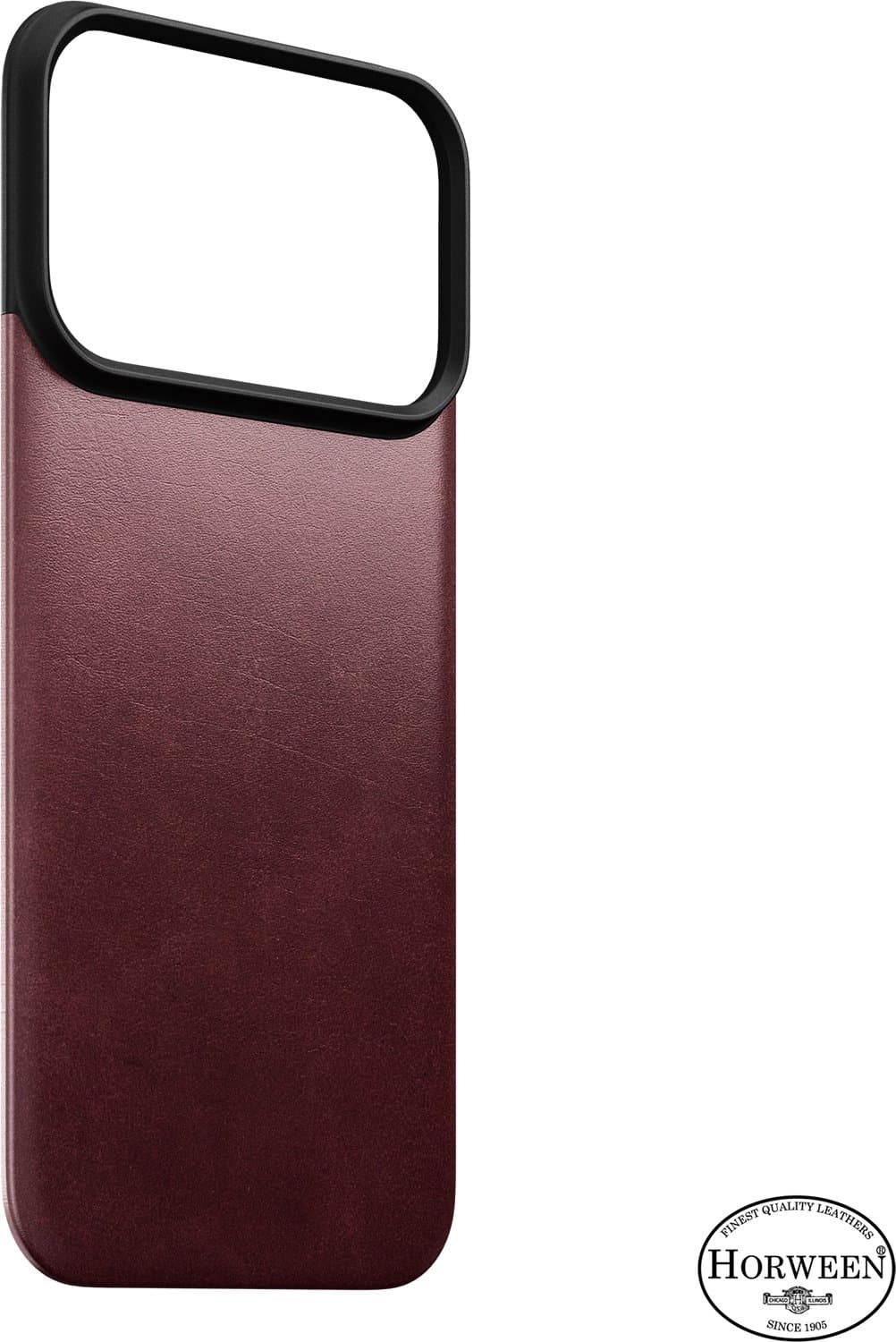 Nomad Mag Back Horween Leder Achterzijde – Geschikt voor iPhone 18 Pro/17 Pro – Gemaakt van hoogwaardig Horween leder – Eenvoudige magnetische bevestiging – MagSafe compatible - Bruin - Afbeelding 1