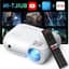 Beamerscherm 4K WiFi Bluetooth 450 ANSI-lumen - ingebouwde 1080P Full HD-compatibele projector - Netflix - Prime Video - YouTube - Y9-thuisbioscoopprojector - Fire Stick - smartphone - PS5 Beamerscherm