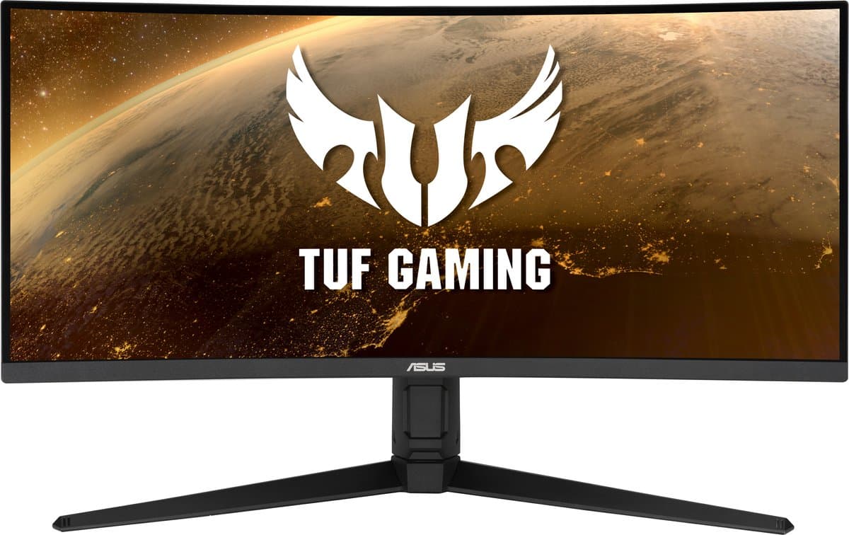 ASUS TUF Gaming VG34VQL1B - WQHD Ultrawide Curved Gaming Monitor - 165Hz - FreeSync Premium - USB Hub - 34 Inch - Afbeelding 1