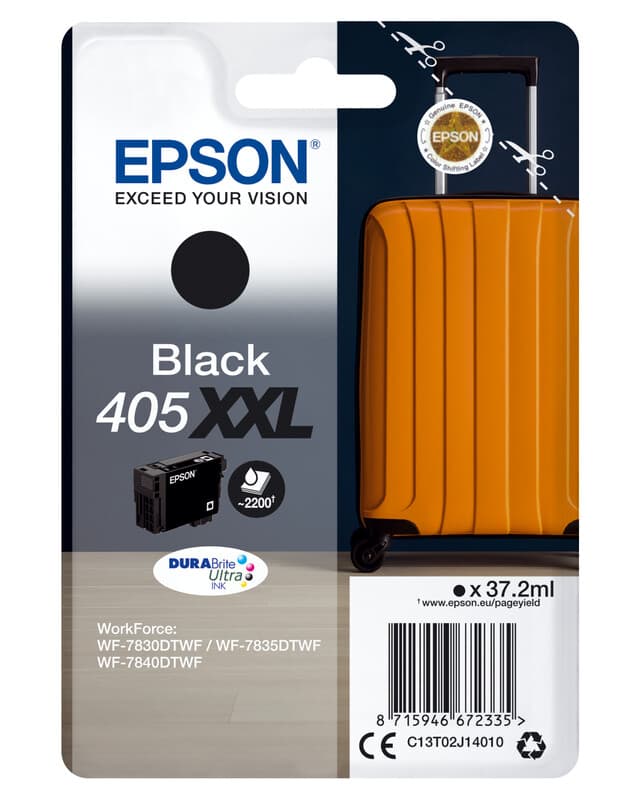 Epson 405XXL DURABrite Ultra inktcartridge 1 stuk(s) origineel extra (super) hoge opbrengst zwart - Afbeelding 1
