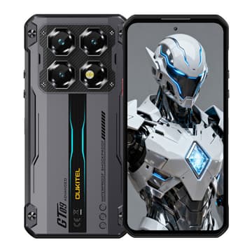 OUKITEL WP60 5 G Zwart Robuust Telefoon 7,2'' HD+ Display 10.000 mAh Grote Batterij 108 MP Camera Android 15 (16 GB + 512 GB NFC) Dual SIM