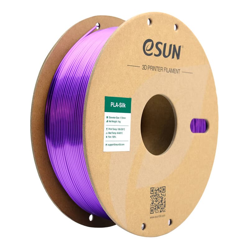 eSUN PLA-Silk Paars Filament 1,75 mm, Zijdezachte Textuur Soepel Printen 3D Filamenten Voor De Meeste 3D Printers DIY Kunstwerk 1 kg (2,2 lbs) Spoel - Afbeelding 1
