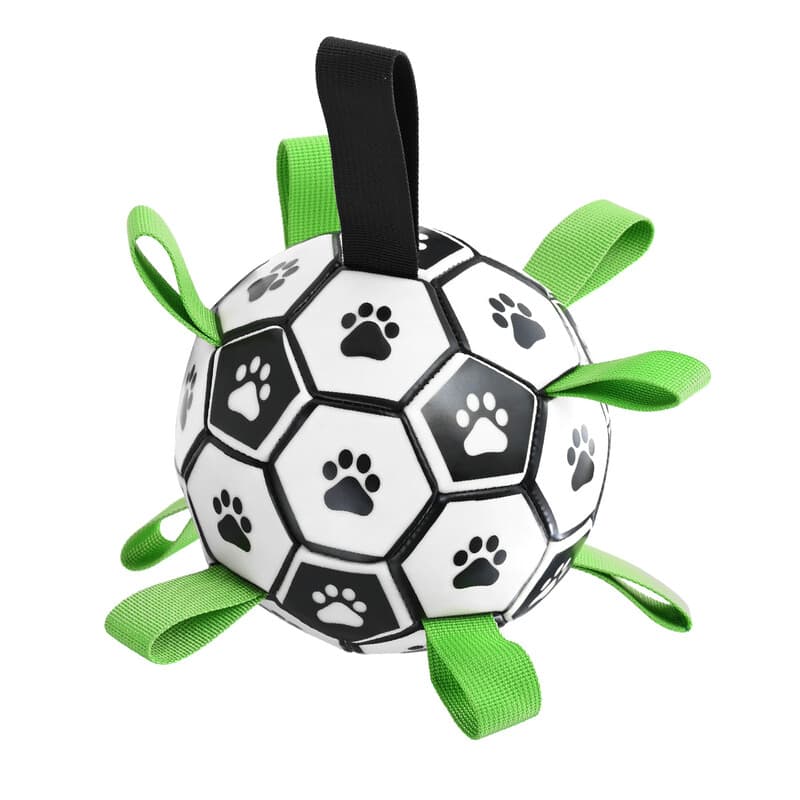 Blinkit Interactief Hondenvoetbal Speelgoed, Lichtgewicht en Zeer Elastisch, Slijtvaste en Kauwbestendige Geweven Structuur, Draagbare Opblaasbare Bal voor Alle Rassen - 18 cm - Afbeelding 1