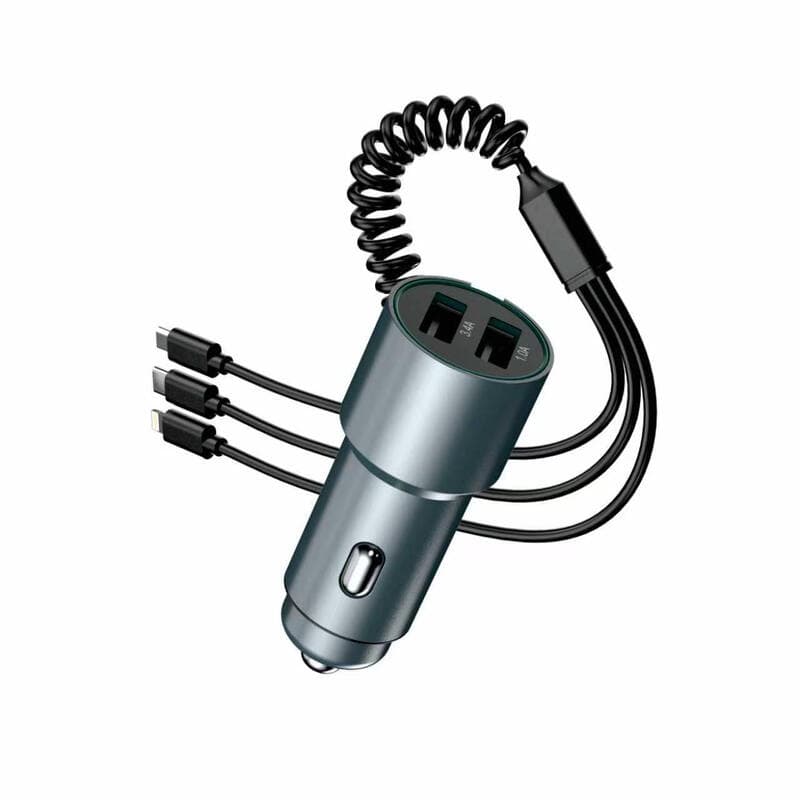 PAVAREAL CC75 100 W 3-in-1+4,8 A Autolader Ondersteunt Snelladen Voor iPhone En Samsung Serie Telefoons - Afbeelding 1