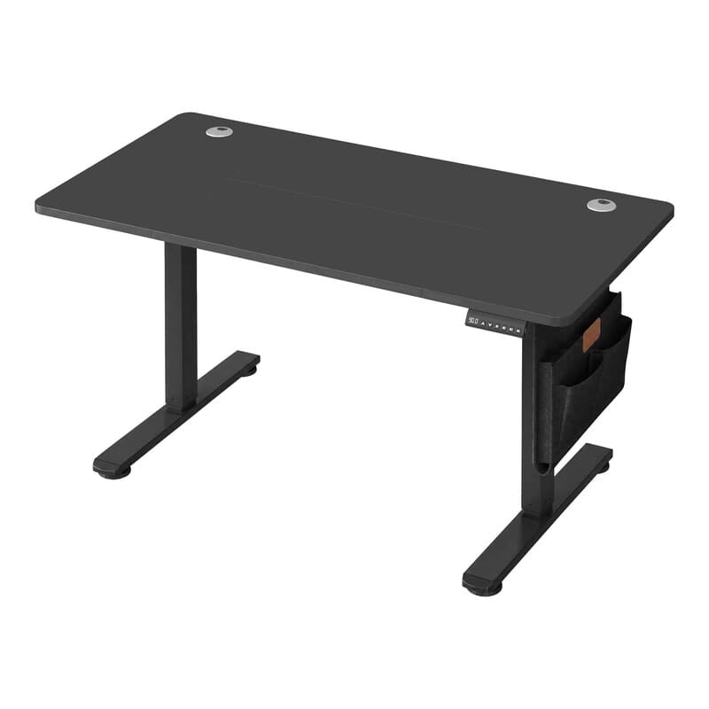JOYFURNOS In Hoogte Verstelbaar Bureau, 140 x 60 cm, Met Geheugenfunctie en USB-C-Aansluiting, Zwart - Afbeelding 1