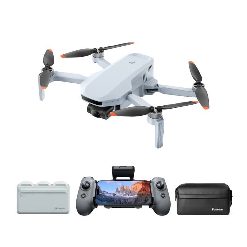Potensic ATOM 2 Fly More Combo, 4K-drone met 3-assige gimbal, minder dan 249 g, 10 km video-overdracht, 96 min vliegtijd - Afbeelding 1
